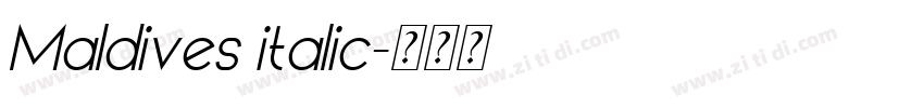 Maldives italic字体转换